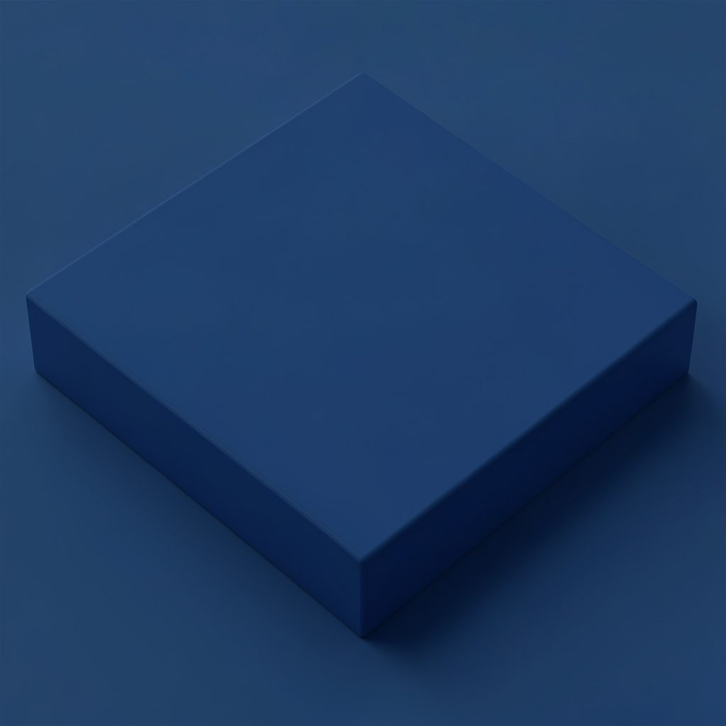 Soft abstract shapes in deep navy blue and muted teal, with gentle gradients suggesting a calm, hopeful atmosphere.